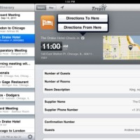 TripIt application on screen.